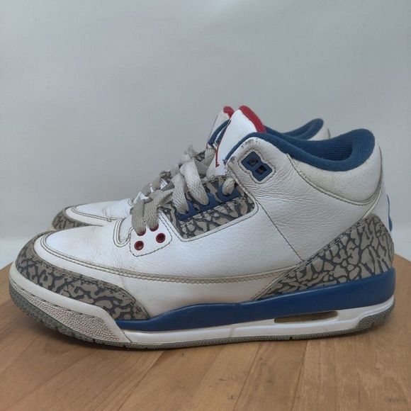 Nike Air Jordan 3 Retro GS- Womens- Size 7- True Blue- [854261-106] - Picture 5 of 12